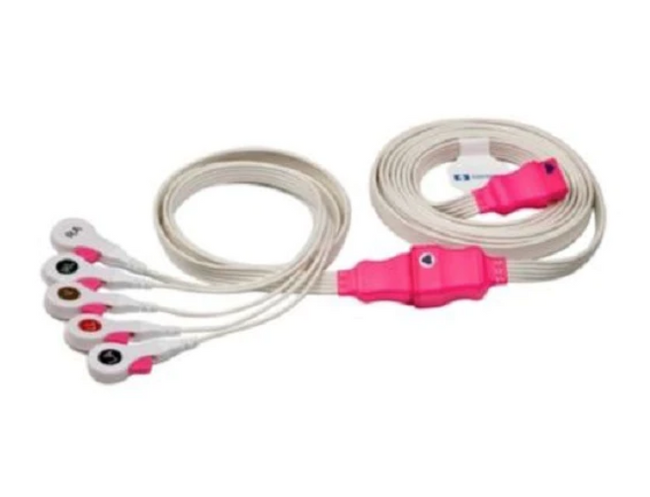 Covidien/Kendall ECG/EKG Dual Connect Cable 5-Lead Adult/Pediatric Snap - 10 Pack