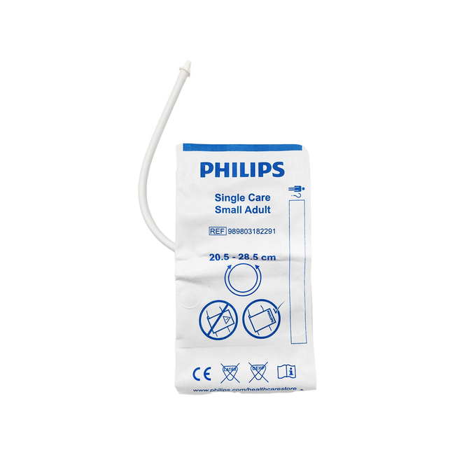 Philips NiBP Cuff Single Tube Non-Woven Fiber Small Adult (20.5-28.5cm) - M4554B/989803182291