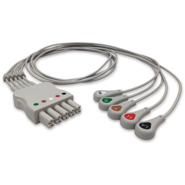 Draeger / Siemens ECG Leadwire Cable 5-Lead Adult/Pediatric Snap - 5956458