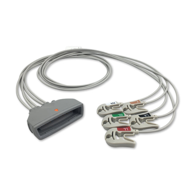 Philips ECG Telemetry Leadwire Cable 5-Lead Adult/Pediatric Pinch/Grabber - 989803172031