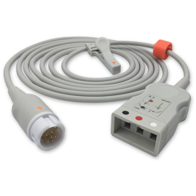Philips ECG Trunk Cable 3-Lead Molded Din Style Adult/Pediatric - M1500A