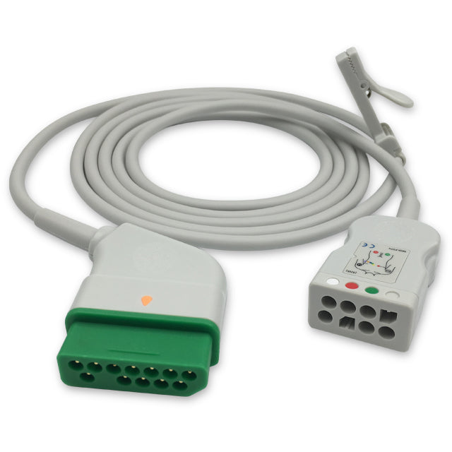 Nihon Kohden ECG Trunk Cable 3/6-Lead Twin Pin Connector Adult/Pediatric - JC-906PA
