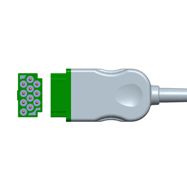 GE Corometric FSE Cable Fetal Leg Plate - (Use w/ Kendall/Covidien) - Green Connector Adult/Pediatric - FCB700