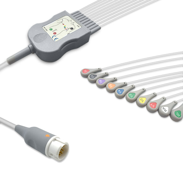 Philips ECG Direct-Connect Cable One-Piece 10-Lead Adult/Pediatric Snap - 989803128951