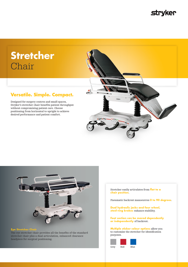 Stryker 5050 Eye Stretcher/Chair