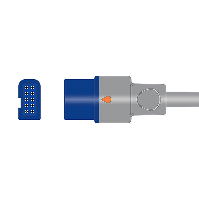 Spacelabs Nellcor OxiMax SpO2 Adapter Cable - 700-0792-00