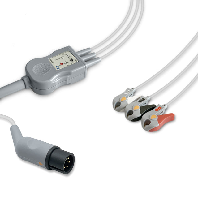 Mindray/Datascope ECG Direct-Connect Cable 3-Lead Adult/Pediatric Pinch/Grabber