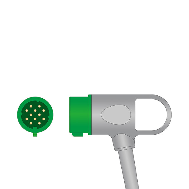 Physio-Control ECG Direct-Connect Cable 3-Lead Adult/Pediatric Pinch/Grabber