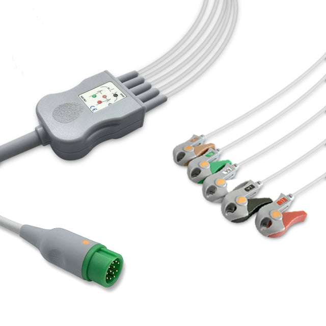 Mindray / Datascope ECG Direct-Connect Cable One-Piece 5-Lead Adult/Pediatric Pinch/Grabber - EA6251A