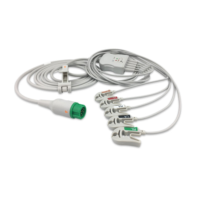 Mindray / Datascope ECG Direct-Connect Cable One-Piece 5-Lead Adult/Pediatric Pinch/Grabber - EA6251A
