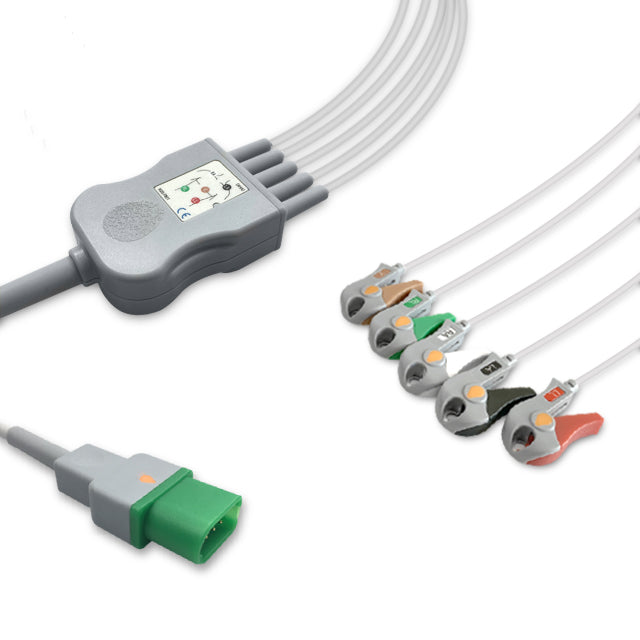 Mindray/Datascope ECG Direct-Connect Cable 5-Lead Adult/Pediatric Pinch/Grabber