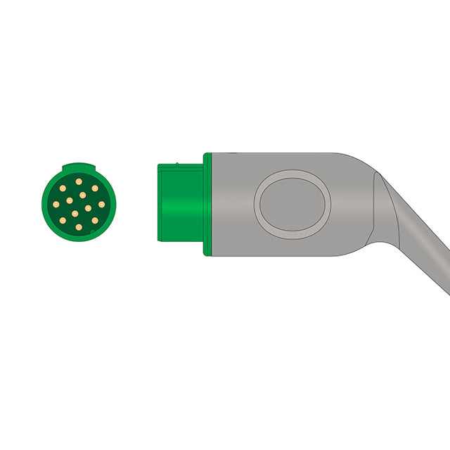 Fukuda Denshi ECG Direct-Connect Cable 5-Lead Adult/Pediatric Pinch/Grabber