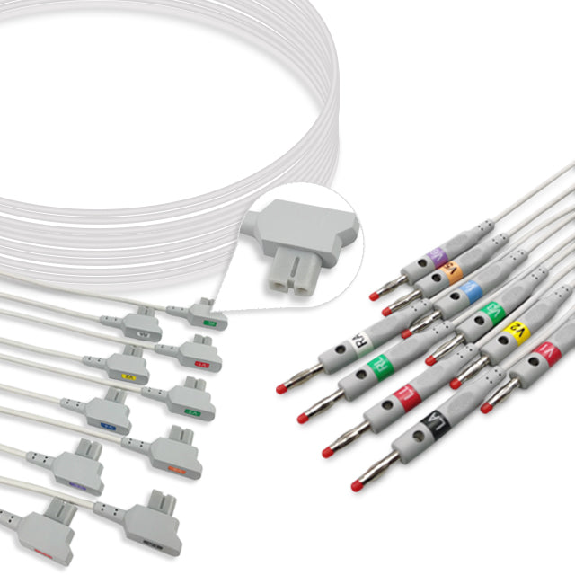GE Marquette EKG Leadwires Cable 10-Lead Adult/Pediatric Banana - 900177-203