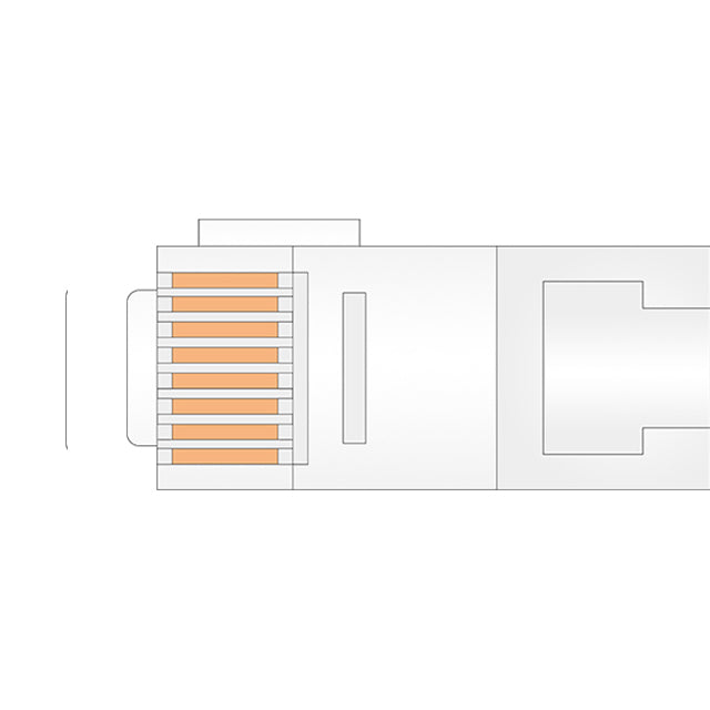 GE Marquette EKG Trunk Cable Data Interface AM4 Rectangle Connector - 700044-203