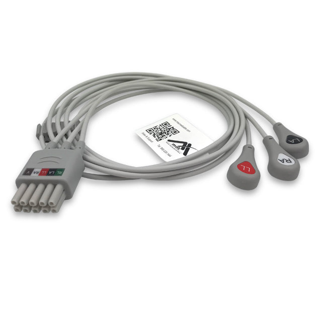 Mindray / Datascope ECG Leadwire Cable 3-Lead Adult/Pediatric Snap - 0012-00-1503-06
