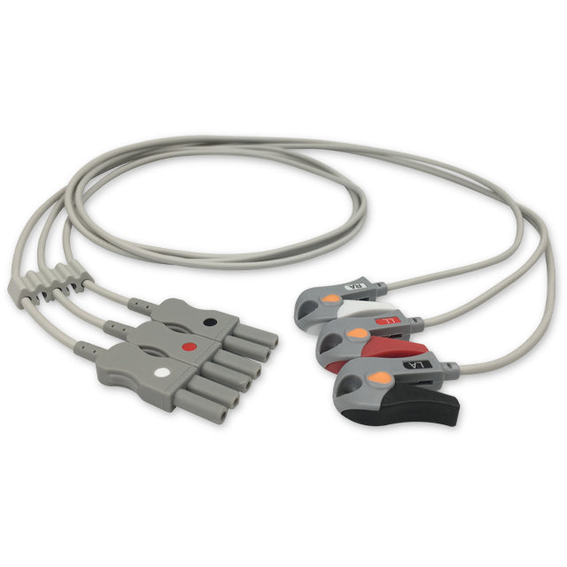 Spacelabs ECG Leadwire Cable 3-Lead TruLink Adult/Pediatric Pinch/Grabber - 700-0006-00
