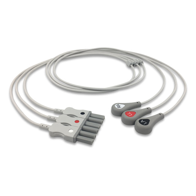 Spacelabs ECG Leadwire Cable 3-Lead GE TruLink Adult Snap - 700-0007-00