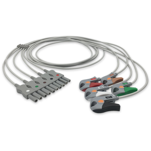 Spacelabs ECG Leadwire Cable 5-Lead Adult/Pediatric Pinch/Grabber - 700-0006-10