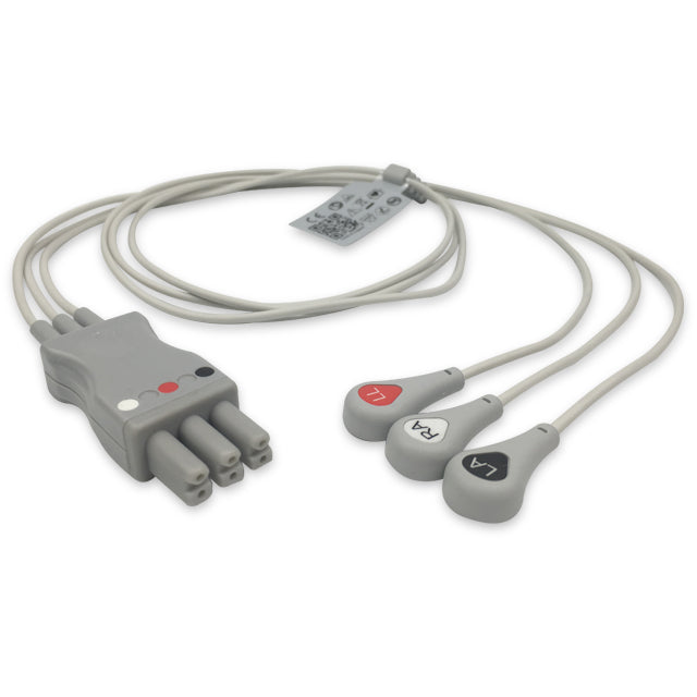 Draeger / Siemens ECG Leadwire Cable 3-Lead Adult/Pediatric Snap