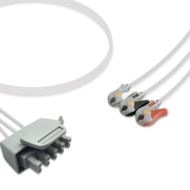 Philips ECG Telemetry Leadwire Cable 3-Lead Adult/Pediatric Pinch/Grabber - M2591A