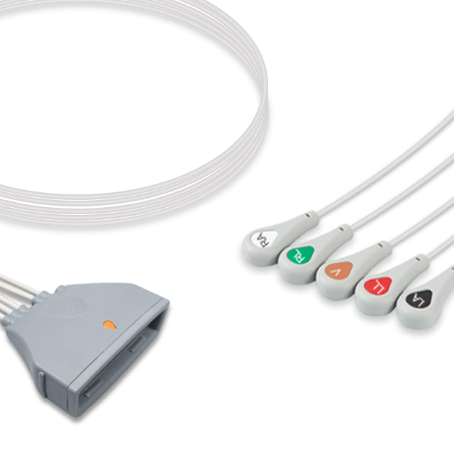 Philips ECG Telemetry Leadwire Cable 5-Lead Adult/Pediatric Snap - 989803171821