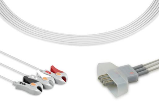 Philips ECG Telemetry Leadwire Cable 3-Lead Adult/Pediatric Pinch/Grabber - 989803151971