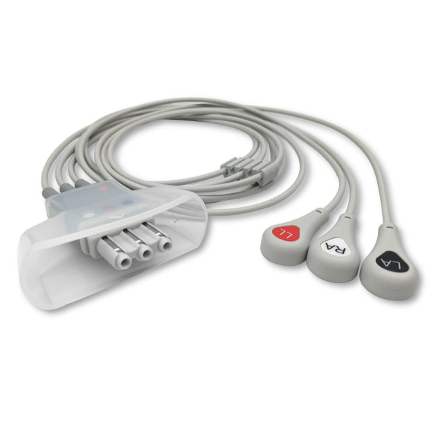 Philips ECG Telemetry Leadwire Cable 3-Lead Adult/Pediatric Snap - 989803151991