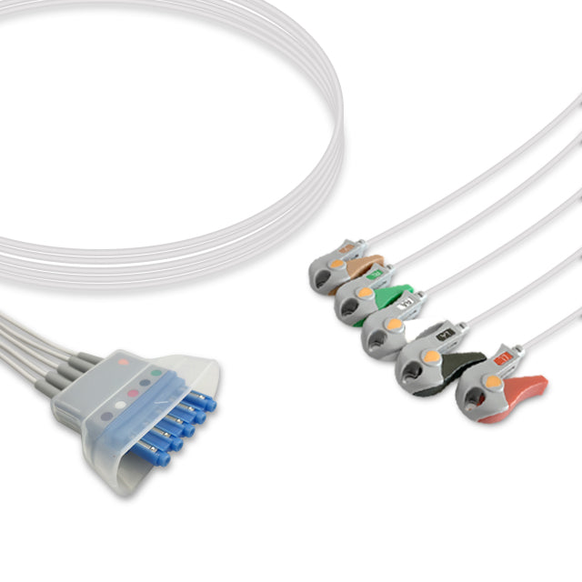 Philips ECG Telemetry Leadwire Cable 5-Lead Adult/Pediatric Pinch/Grabber - 989803152051