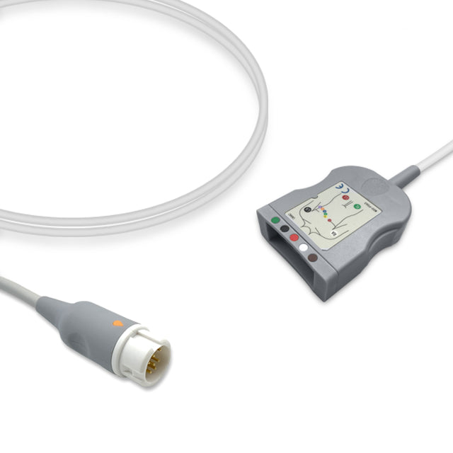 Philips EKG Trunk Cable 10-Lead Adult Din-Style Connector - M1663A