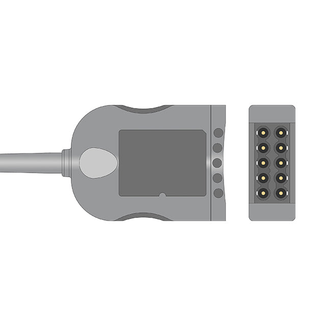 Philips EKG Trunk Cable 10-Lead Adult Din-Style Connector - M1663A