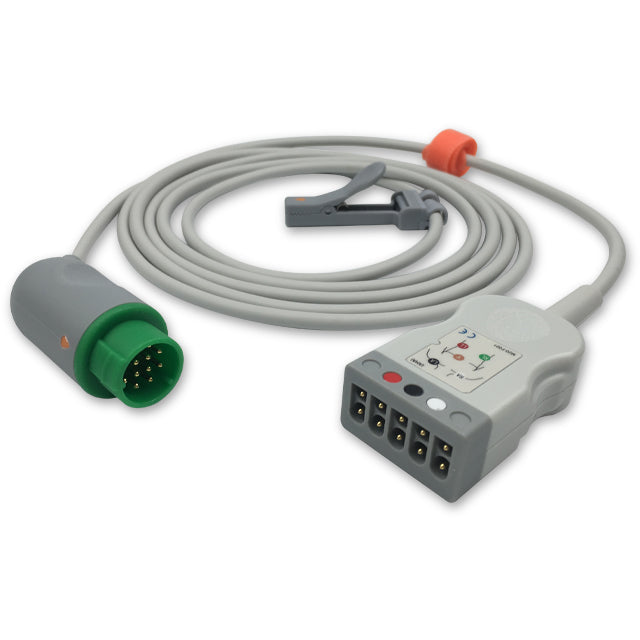 GE Corometrics ECG 3-Lead Trunk Cable Adult/Pediatric - 1554AAO