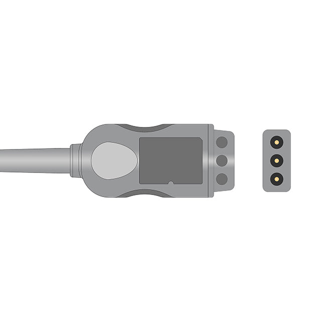 Draeger / Siemens ECG Trunk Cable 3-Lead Din-Style Connector Adult/Pediatric