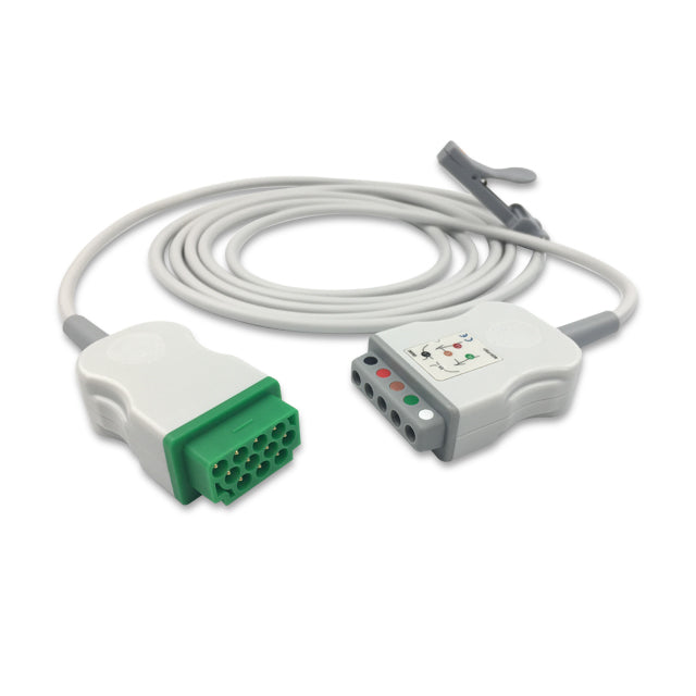 GE Marquette ECG Trunk Cable 5-Lead Din-Style Connector Adult/Pediatric - CB-715006