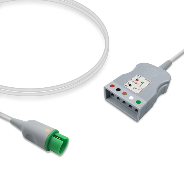Spacelabs ECG Trunk Cable 5-Lead Twin Pin Connector Adult/Pediatric - 700-0008-06