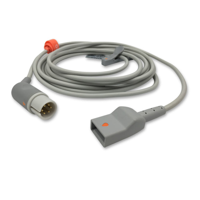 AAMI IBP Adapter Cable - (Use w/ Utah Disposable Transducer & w/ Siemens 10-Pin IBP Cable Connector)