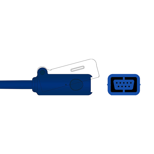 Covidien Nellcor OxiMax SpO2 Adapter Cable - (Use w/ Nellcor OxiMax Sensor) - DEC-8