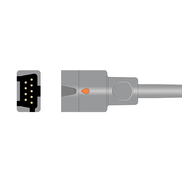 Masimo LNCS to Nellcor SpO2 Adapter Cable 1ft - Use w/ Nellcor-OxiSmart Sensor - Reusable