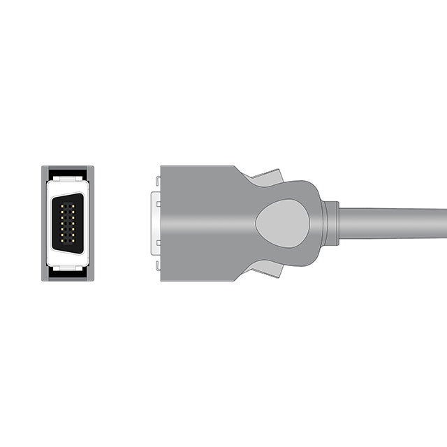 Masimo LNC MAC-395 SpO2 Adapter Cable 7ft - Use w/ Nellcor OxiSmart Sensor - Reusable