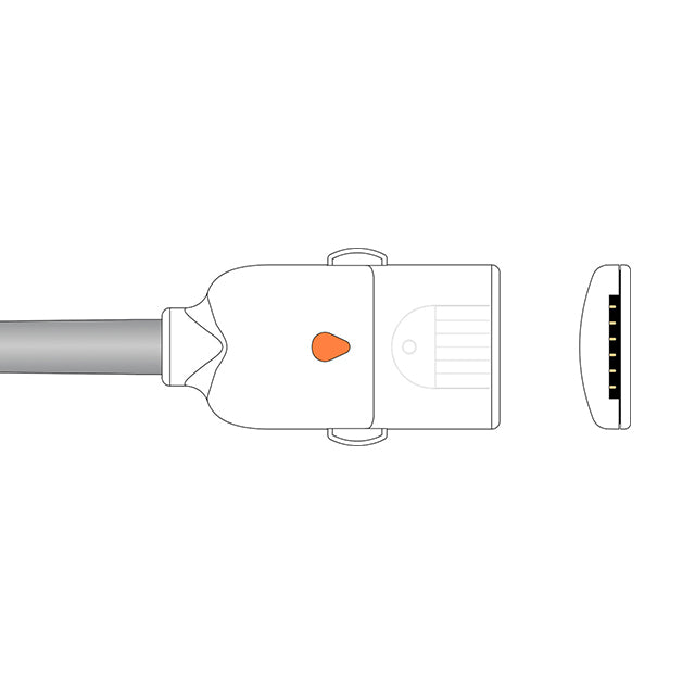 GE Marquette Masimo LNOP SpO2 Adapter Cable - 2017002-002