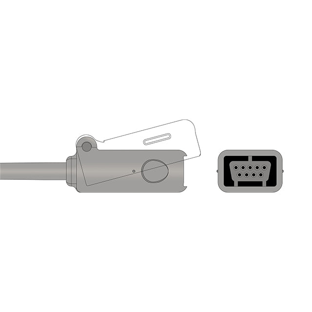Mindray / Datascope Masimo LNCS SpO2 Adapter Cable - 0010-30-12452